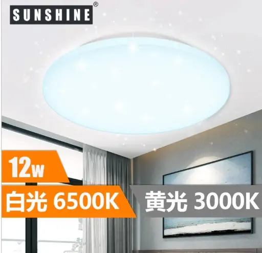 SUNSHINE－（型號 LCLL-12D）LED 吸頂燈 12 瓦 6500K 白光